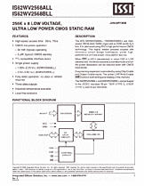 DataSheet IS62WV2568BLL pdf